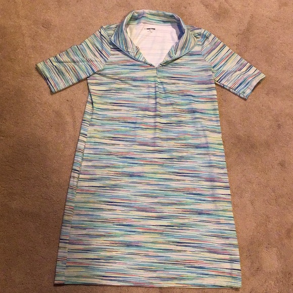 Lands End Women's 1/4 Zip Polo Swim Dress Cover Up - Picture 1 of 4